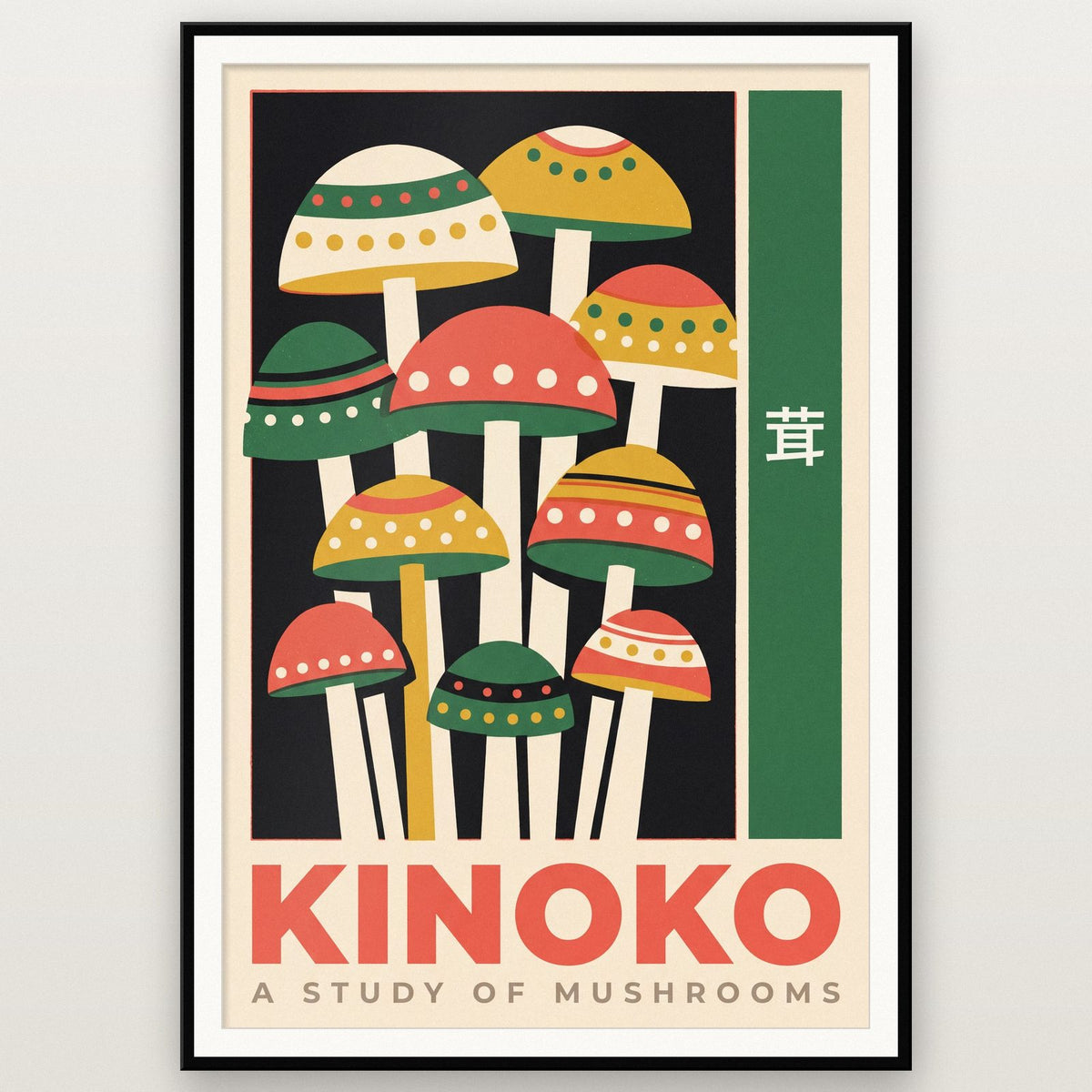 Kinoko Mushroom Study Japanese Art Print