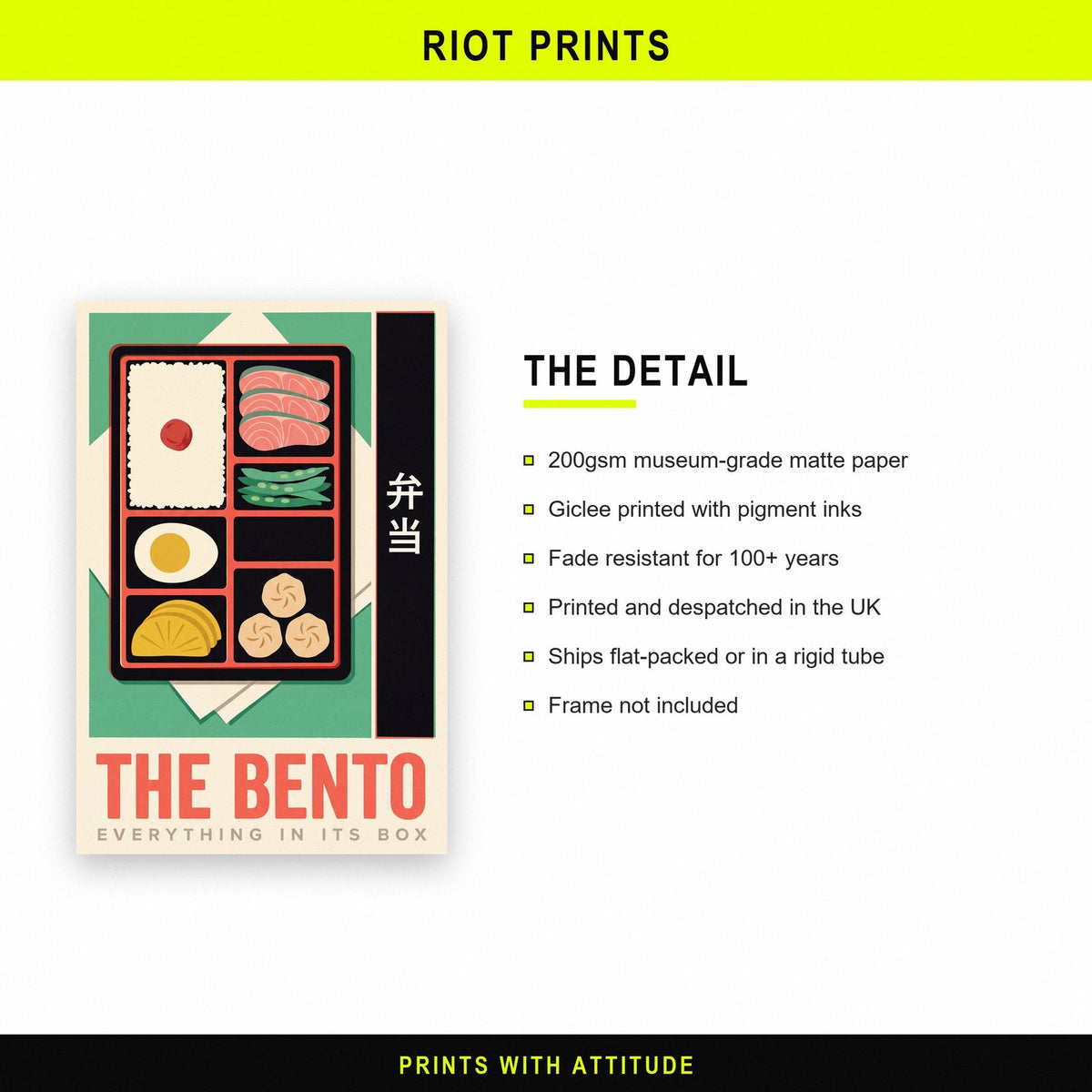 The Bento Japanese Food Art Print