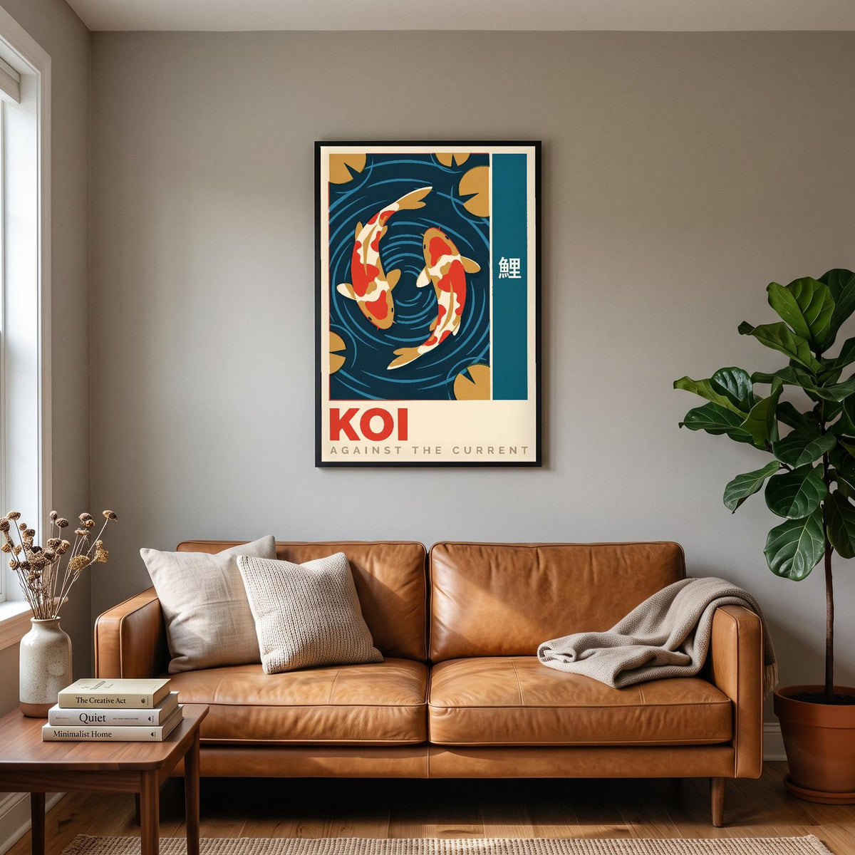Koi Against The Current Japanese Art Print