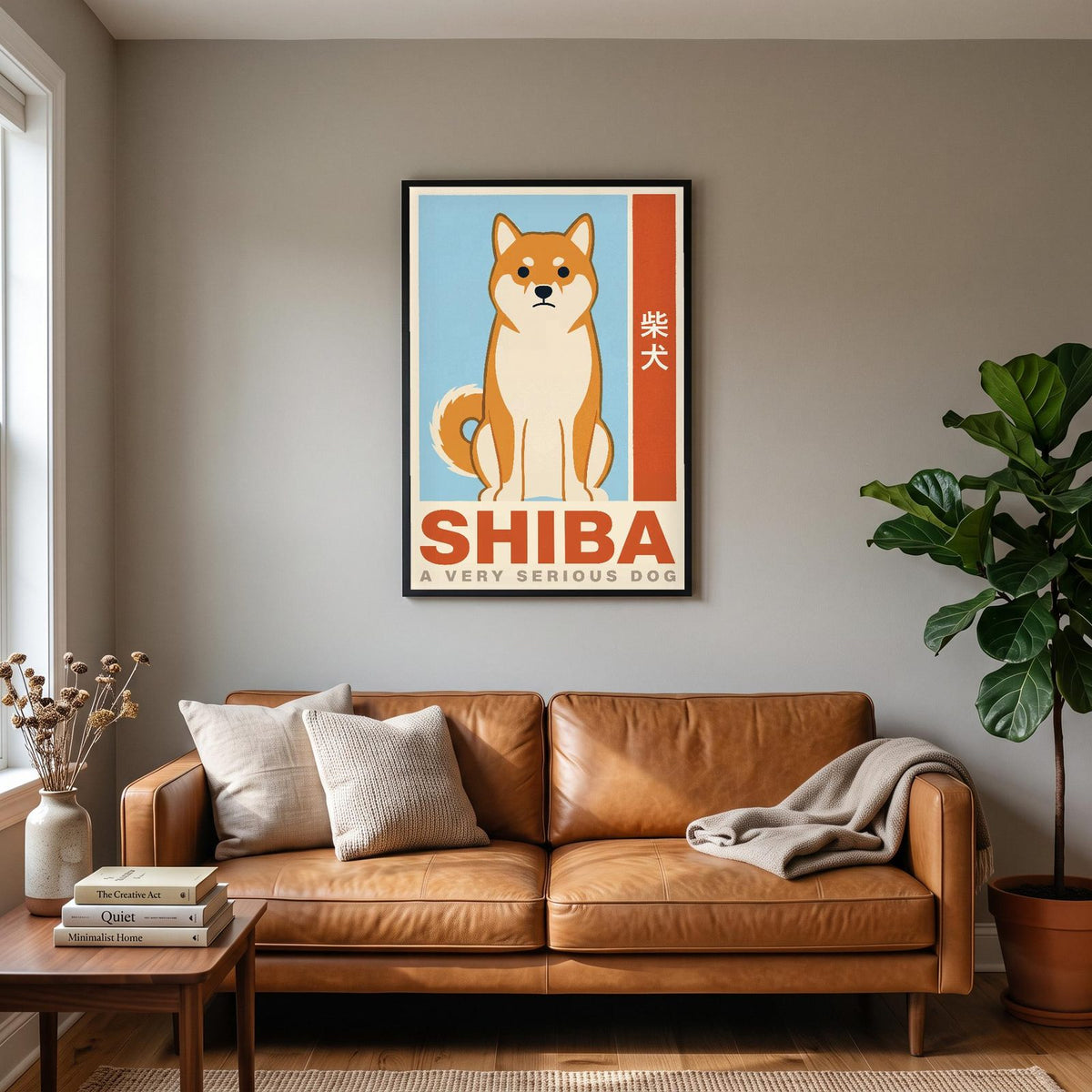 Shiba A Very Serious Dog Japanese Art Print