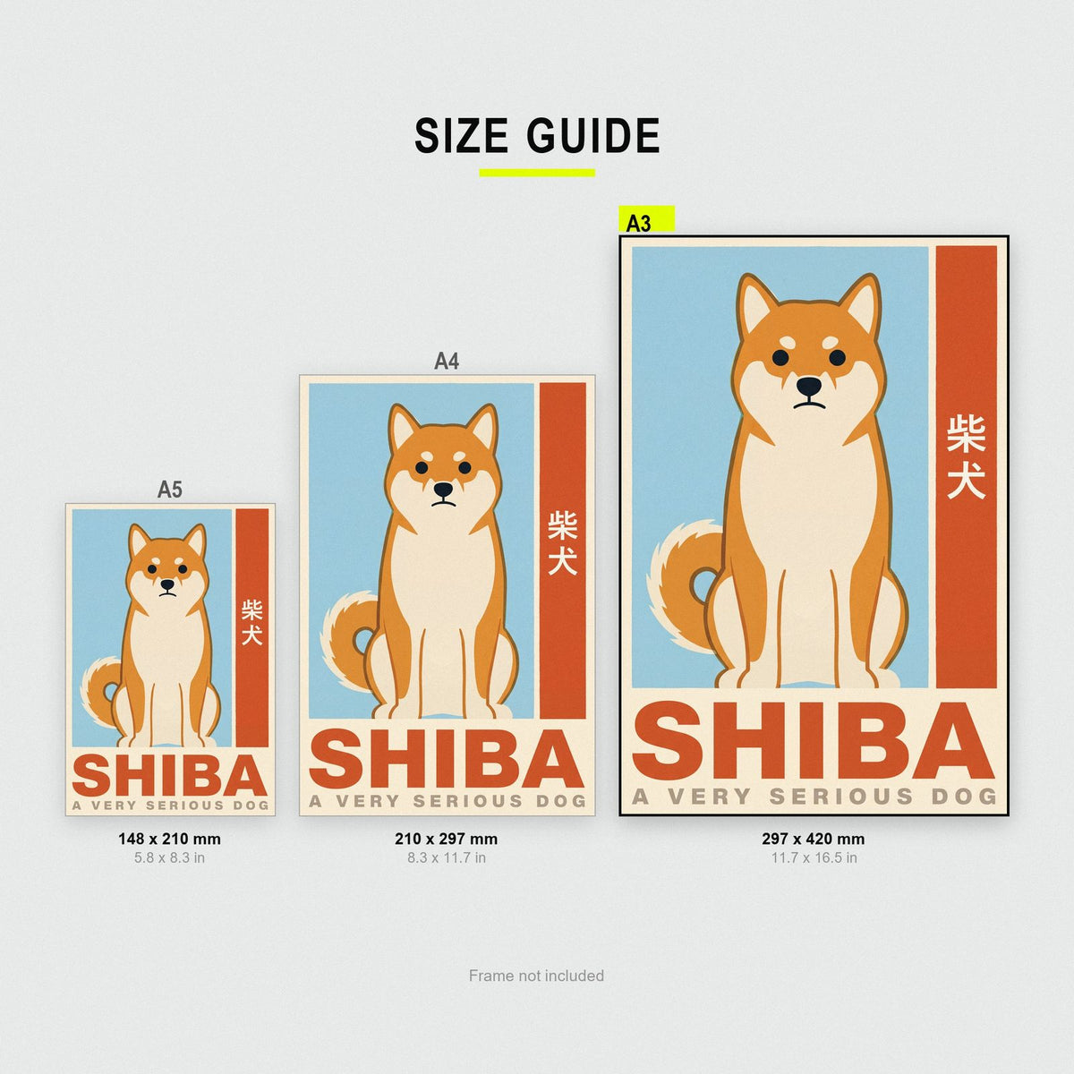 Shiba A Very Serious Dog Japanese Art Print