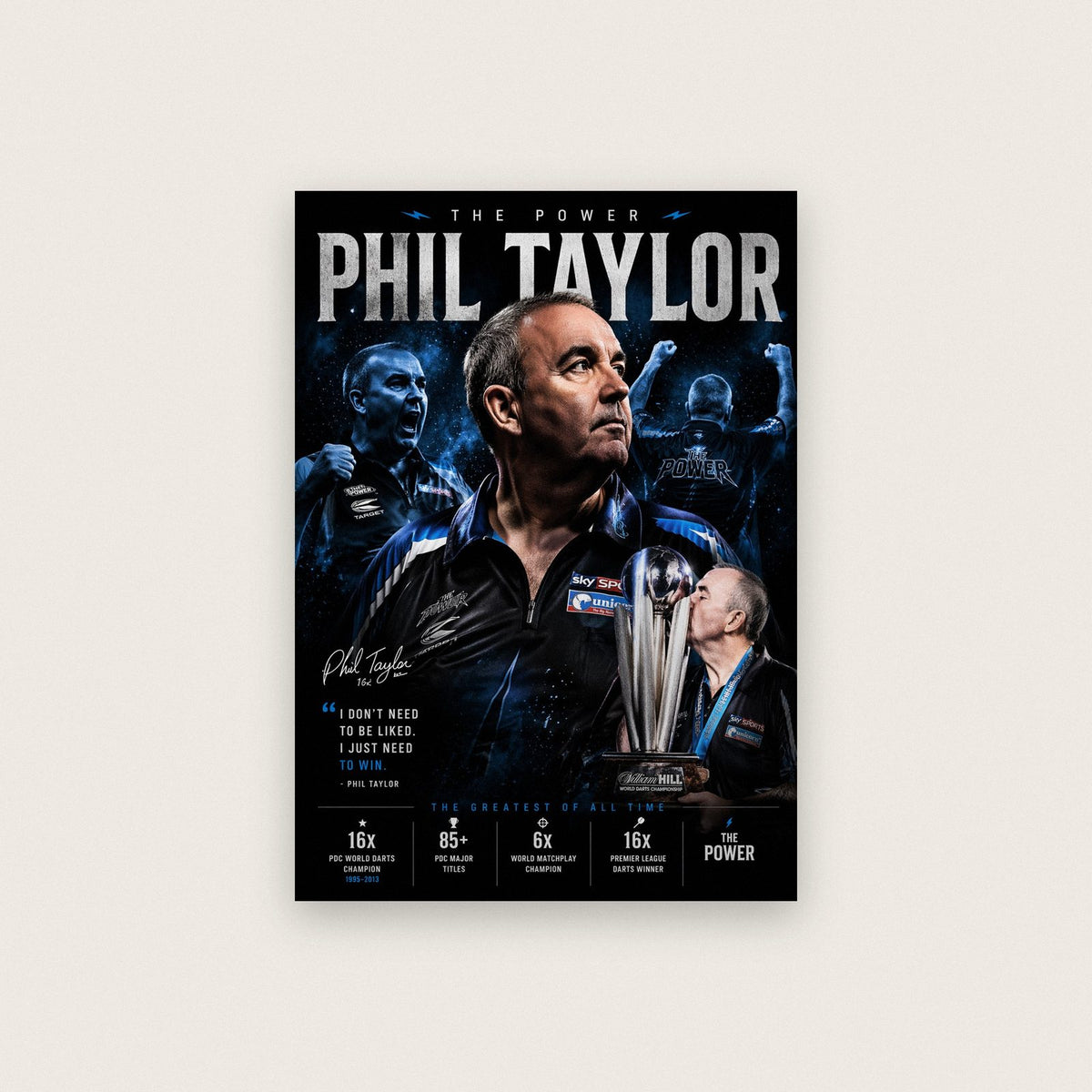 Phil Taylor "The Power" Darts Champion Poster