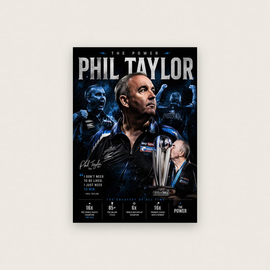 Phil Taylor "The Power" Darts Champion Poster