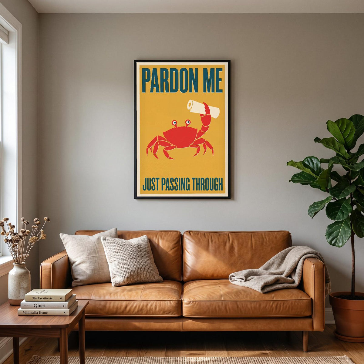 Pardon Me Crab Funny Art Print
