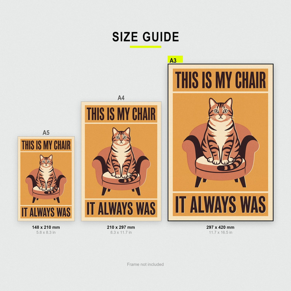 This Is My Chair Cat Funny Art Print