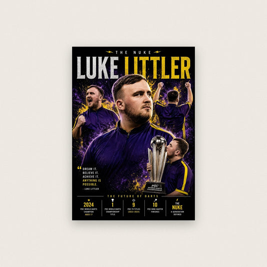 Luke Littler "The Nuke" Darts Champion Print