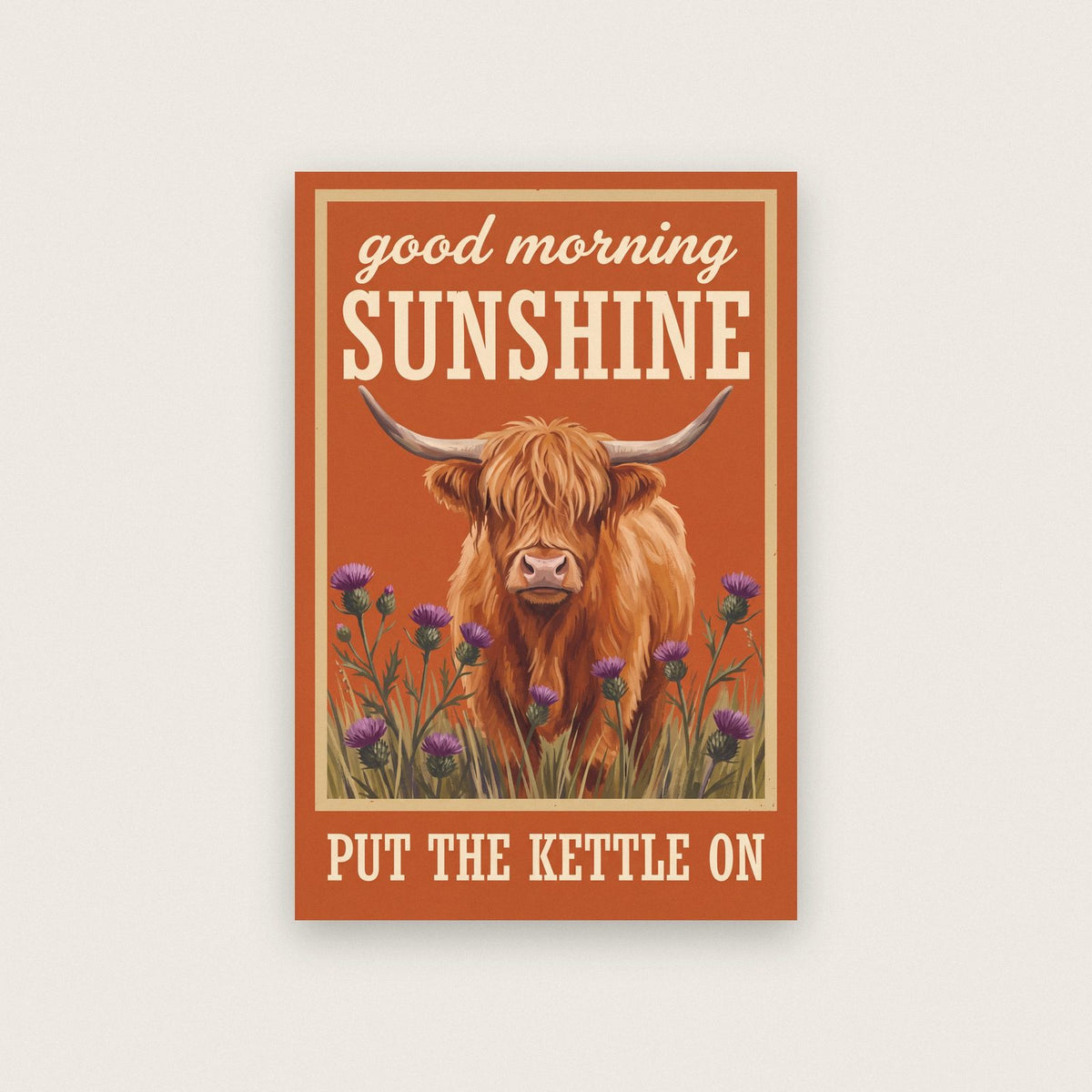 Good Morning Sunshine Highland Cow Art Print