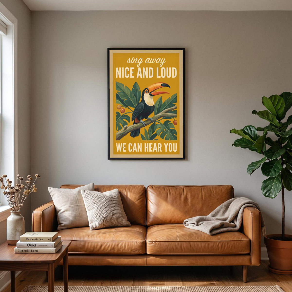 Sing Away Nice And Loud Toucan Art Print