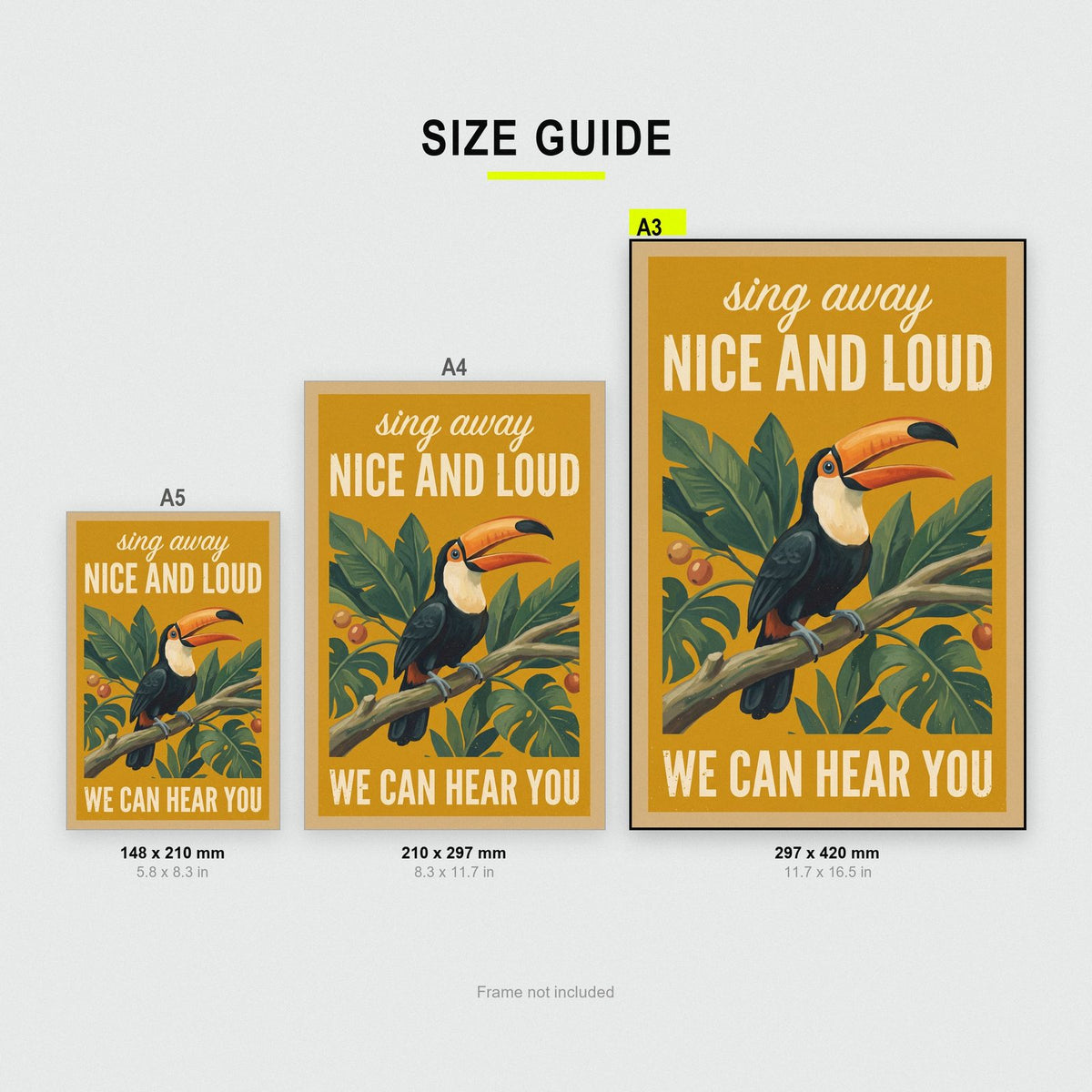 Sing Away Nice And Loud Toucan Art Print