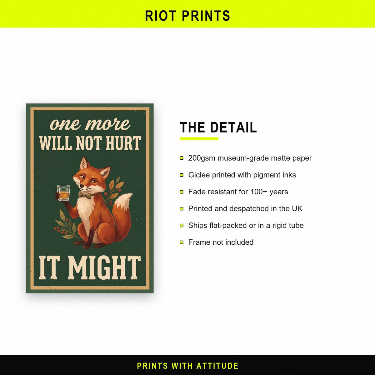 One More Will Not Hurt It Might Fox Art Print