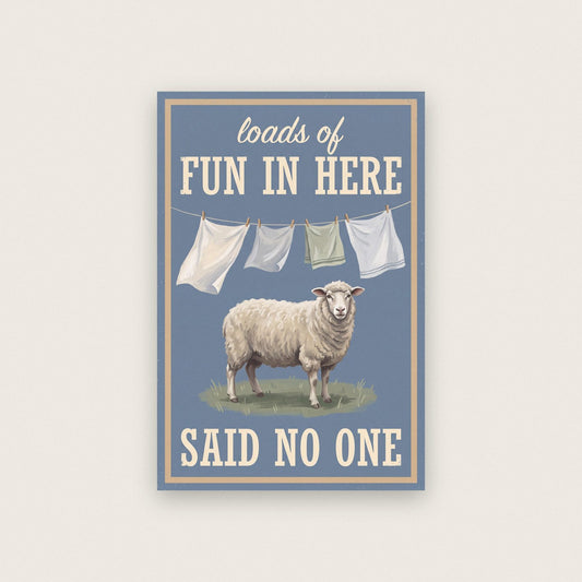 Loads Of Fun In Here Said No One Laundry Art Print