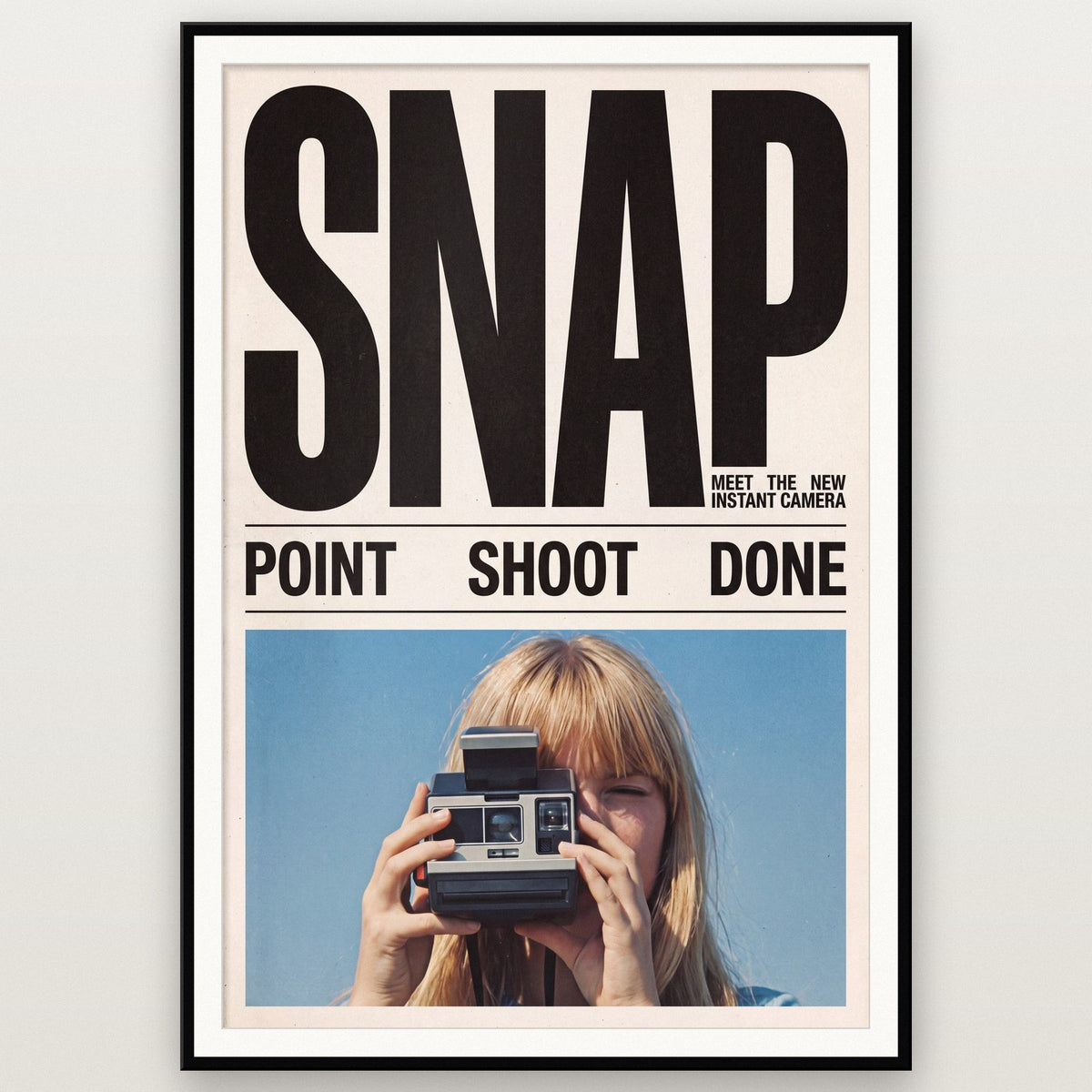 Snap Instant Camera Retro Advert Art Print