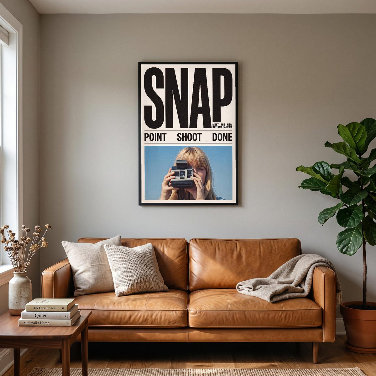 Snap Instant Camera Retro Advert Art Print