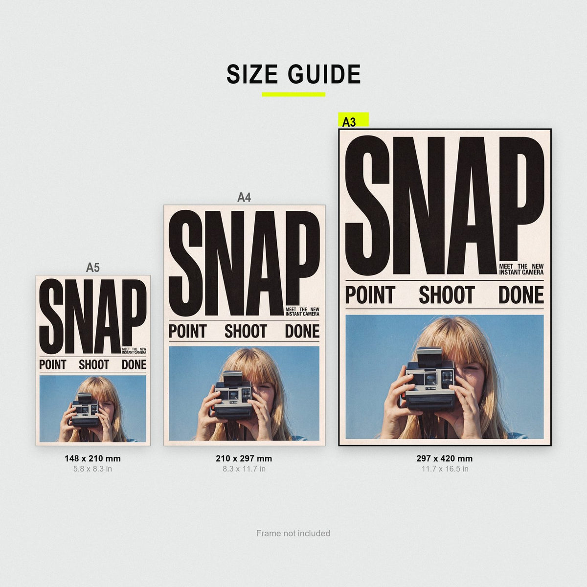 Snap Instant Camera Retro Advert Art Print