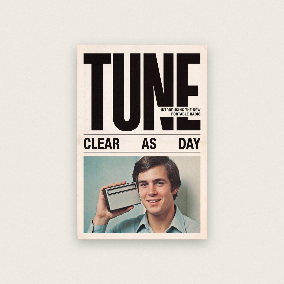 Tune Portable Radio Retro Advert Art Print