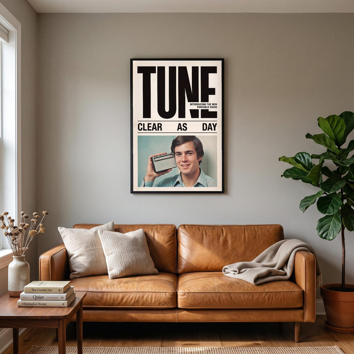 Tune Portable Radio Retro Advert Art Print