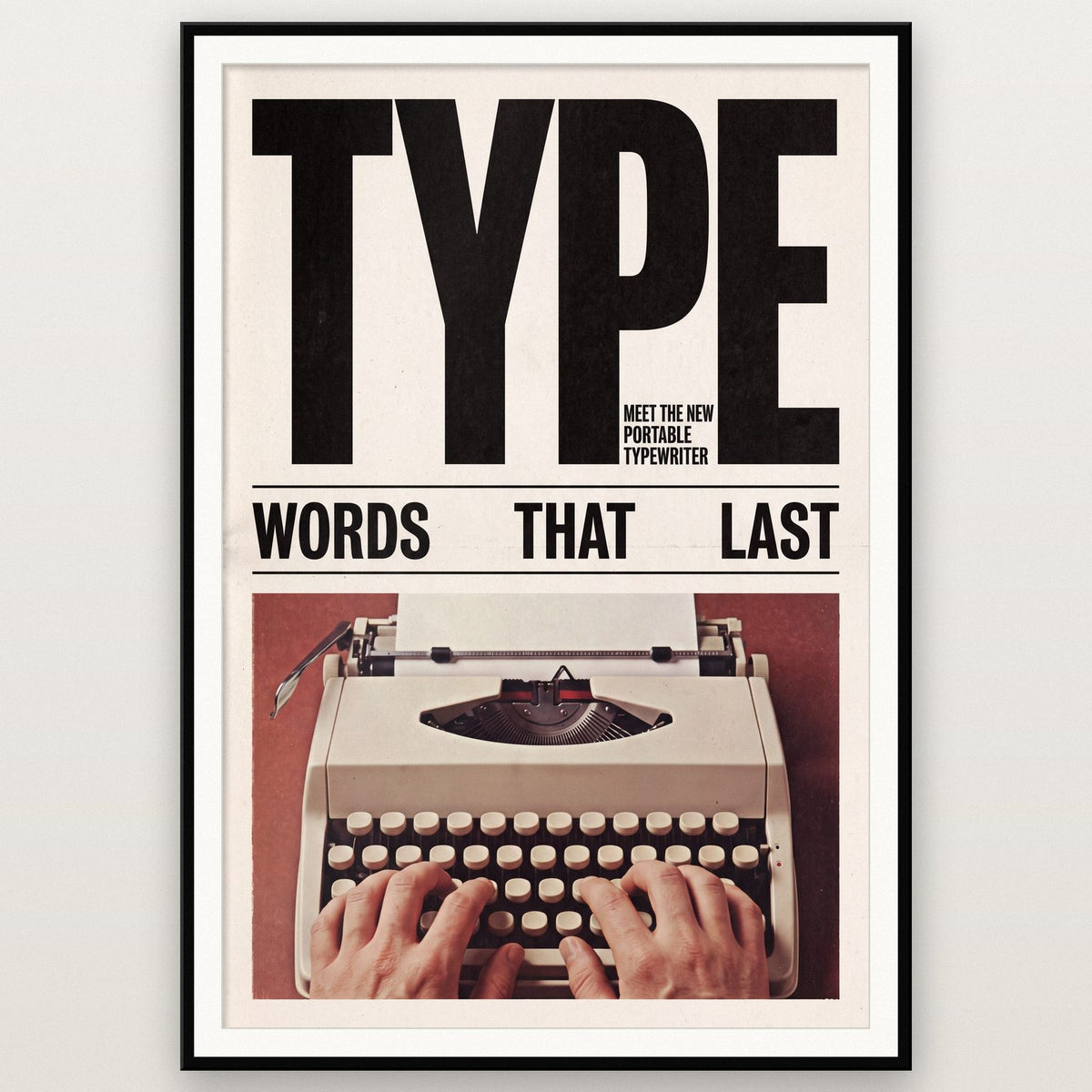 Type Typewriter Retro Advert Art Print