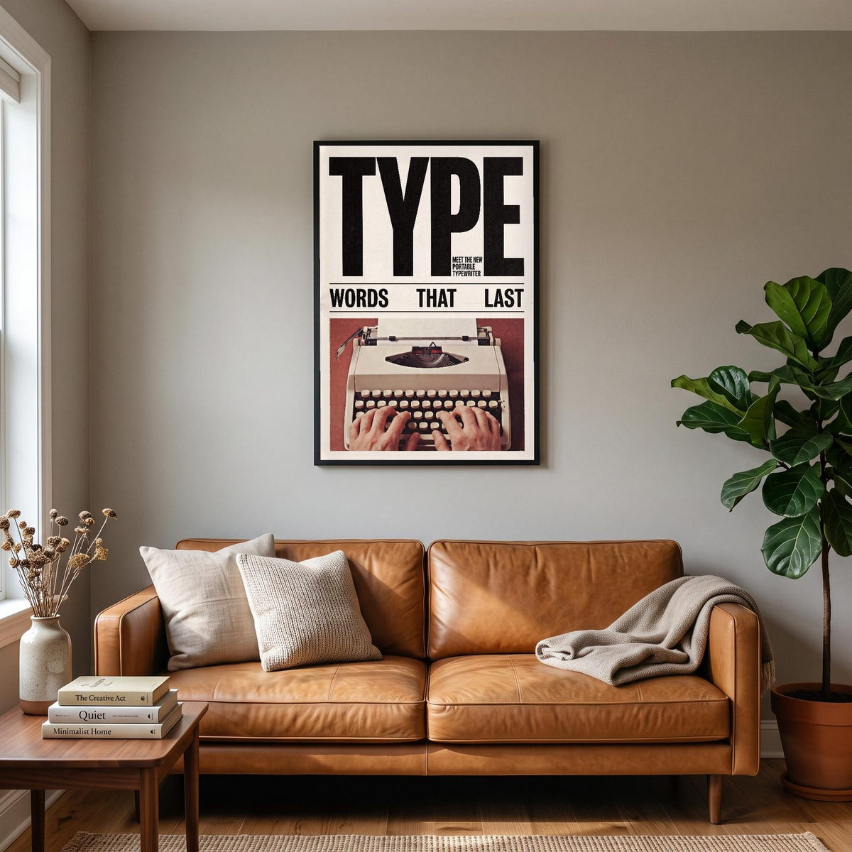 Type Typewriter Retro Advert Art Print