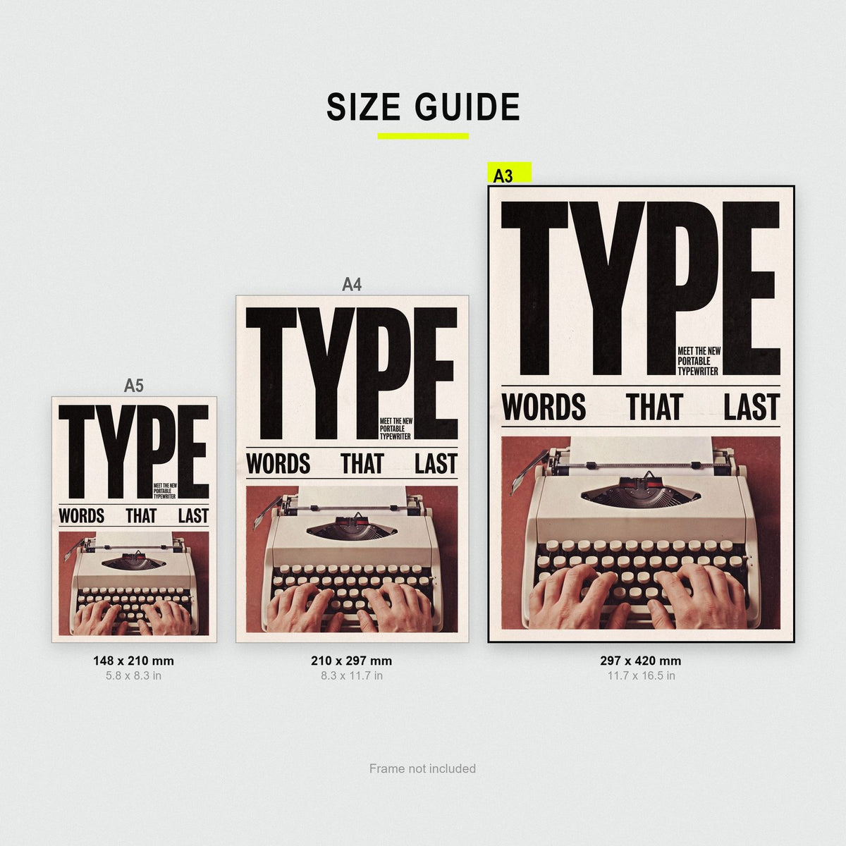 Type Typewriter Retro Advert Art Print