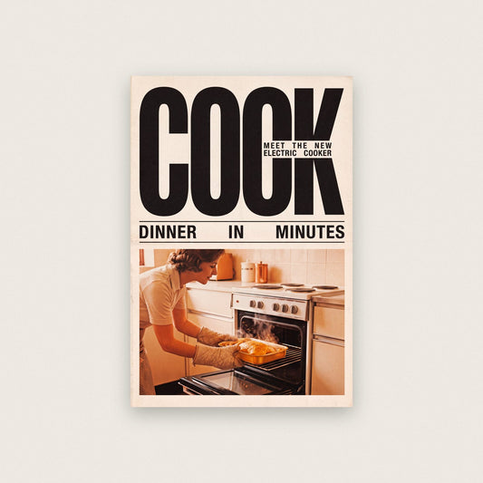Cook Electric Cooker Retro Advert Art Print