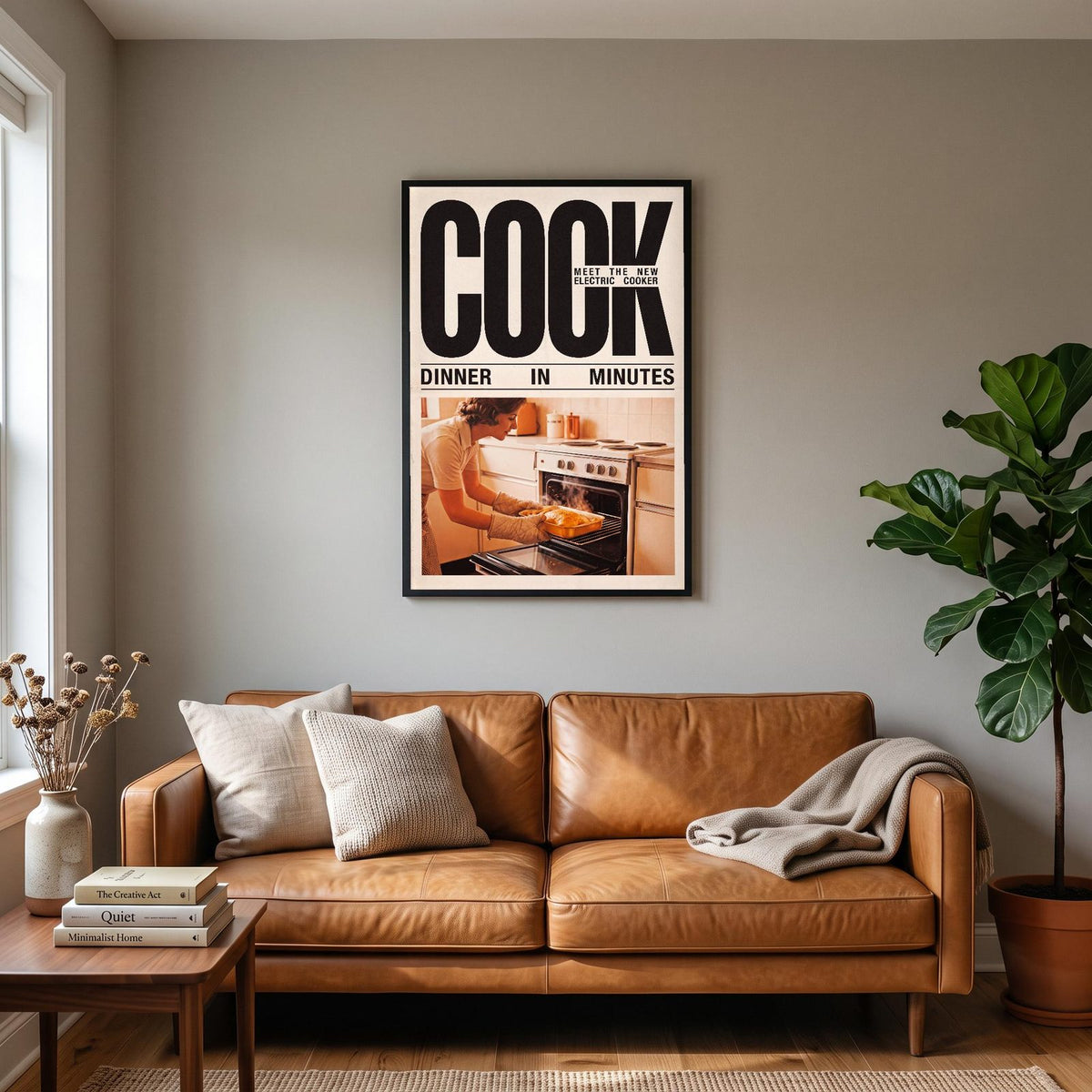 Cook Electric Cooker Retro Advert Art Print