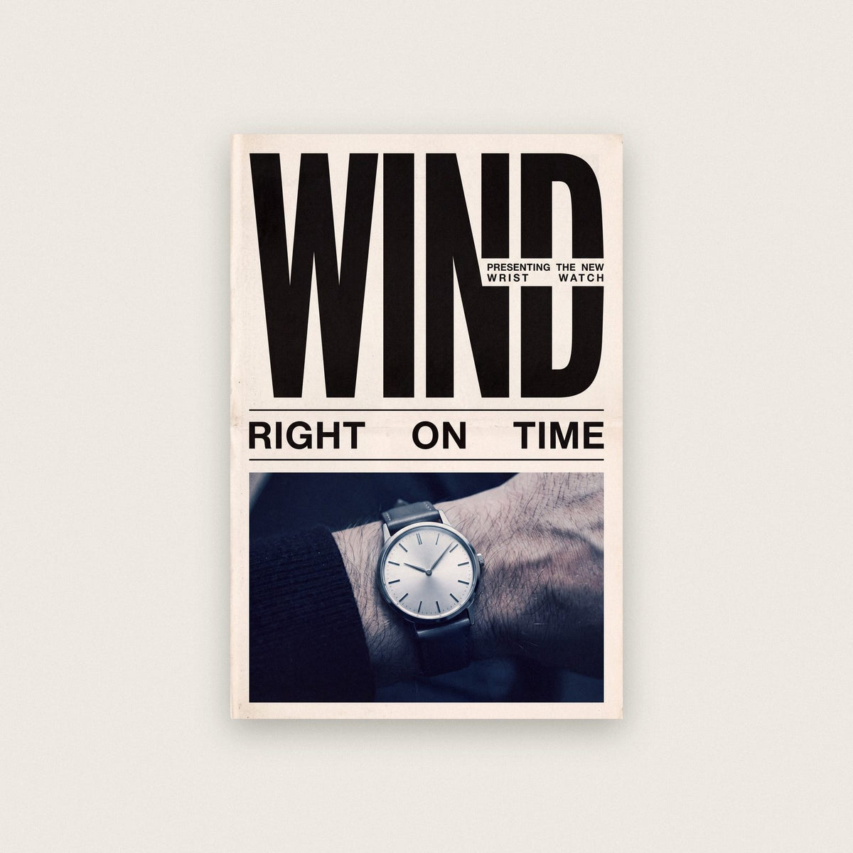 Wind Wrist Watch Retro Advert Art Print