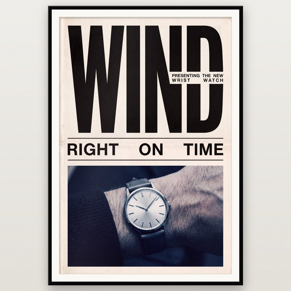 Wind Wrist Watch Retro Advert Art Print
