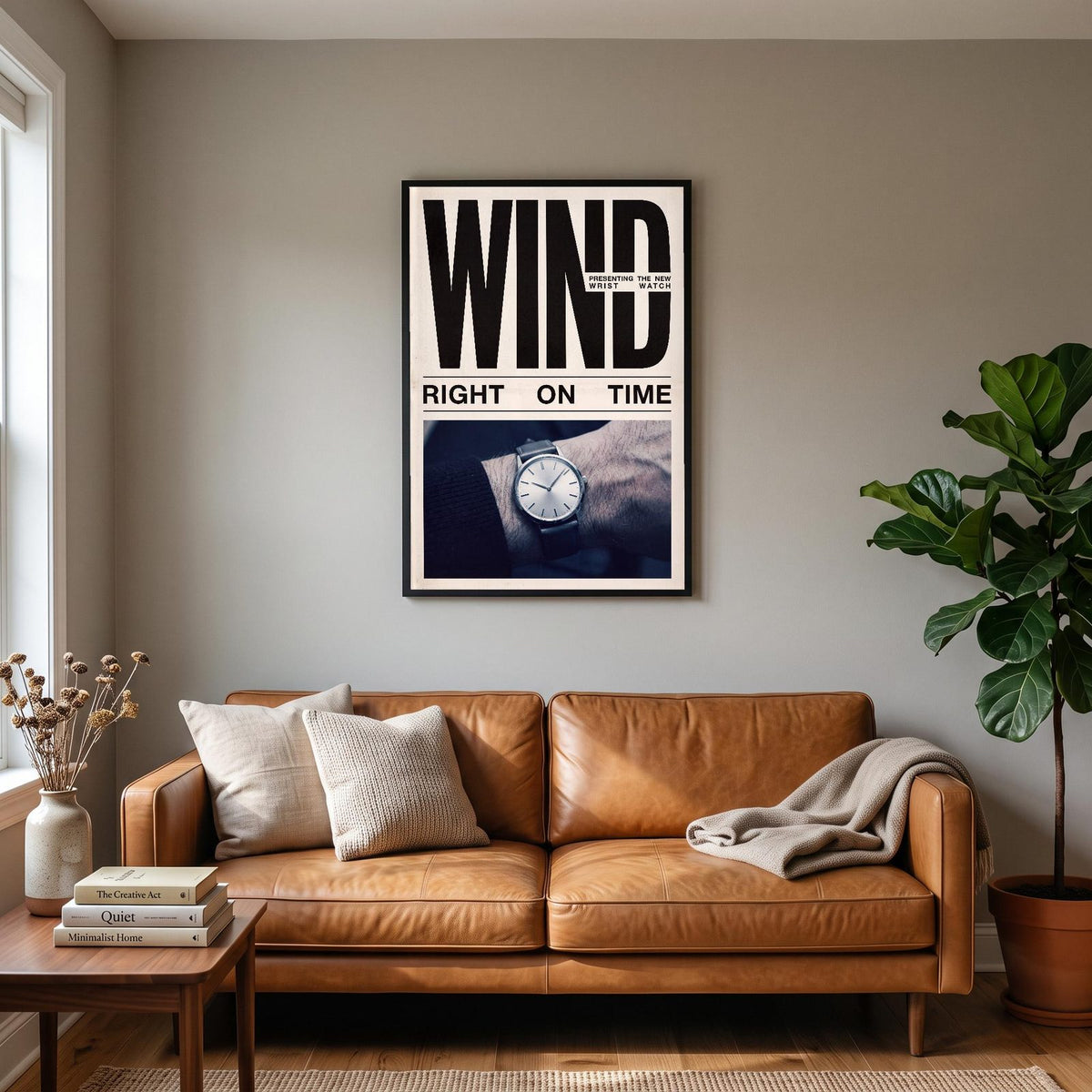 Wind Wrist Watch Retro Advert Art Print