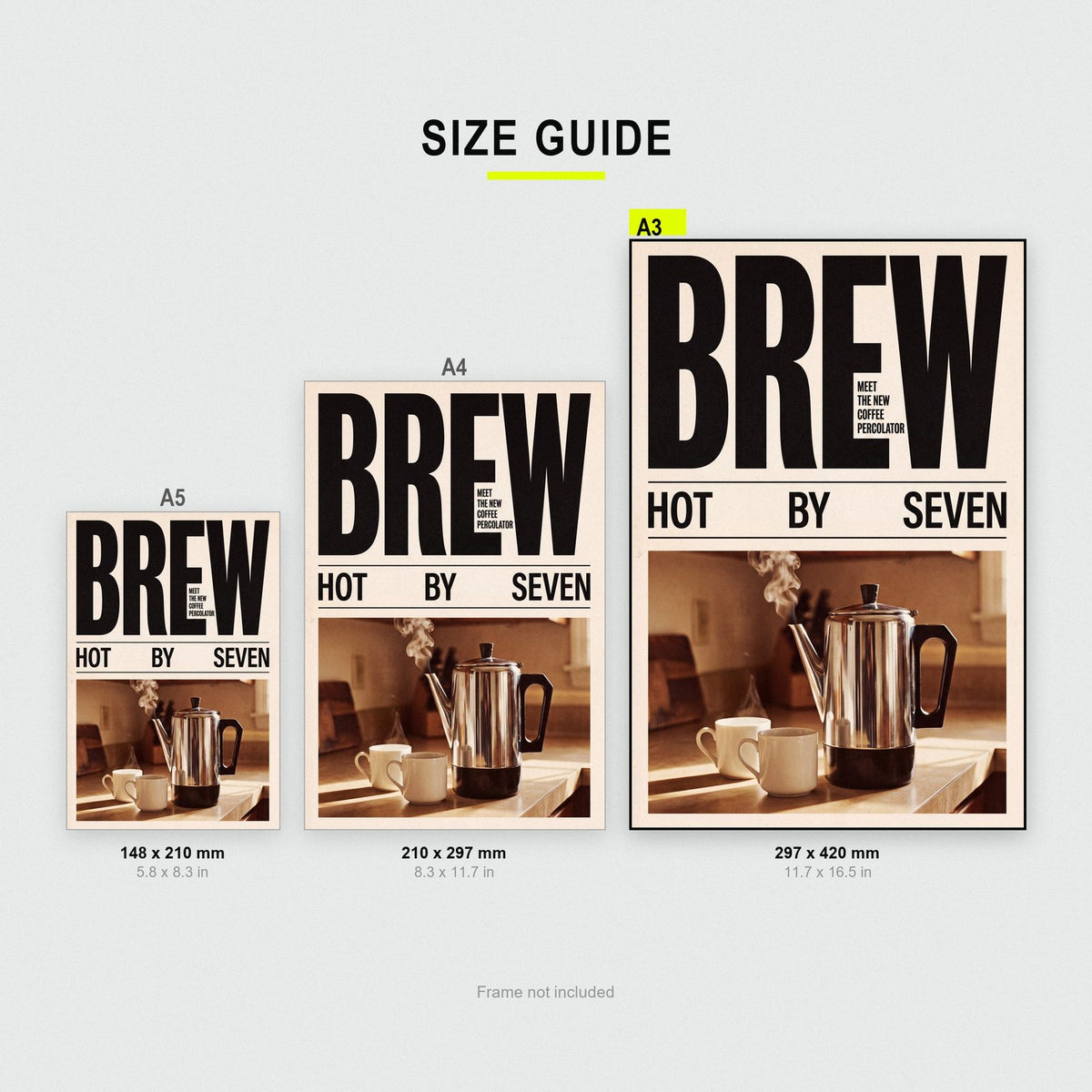 Brew Coffee Percolator Retro Advert Art Print