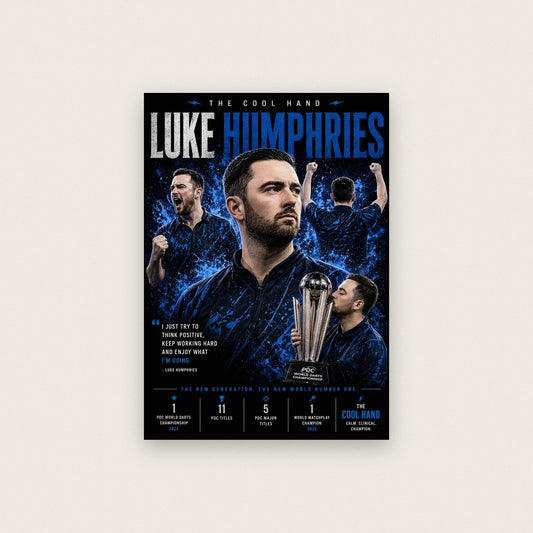 Luke Humphries Hand Darts Champion Print