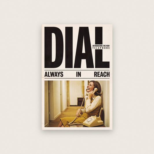 Dial Telephone Retro Advert Art Print