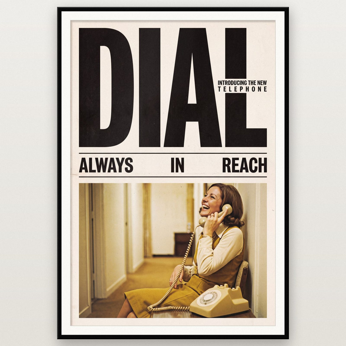 Dial Telephone Retro Advert Art Print
