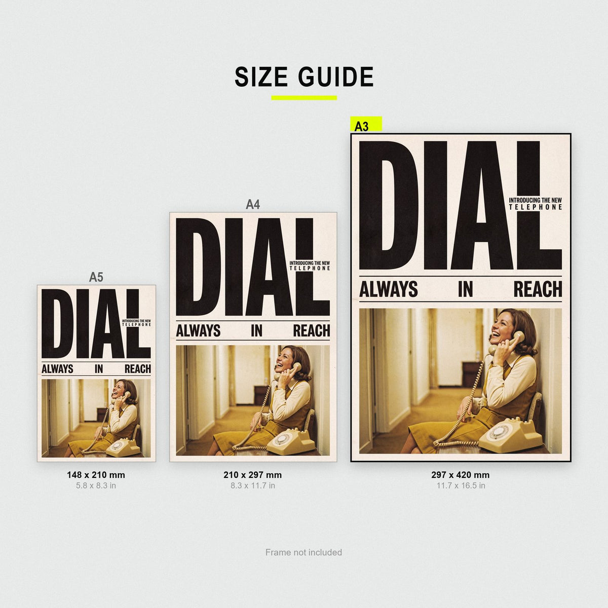 Dial Telephone Retro Advert Art Print