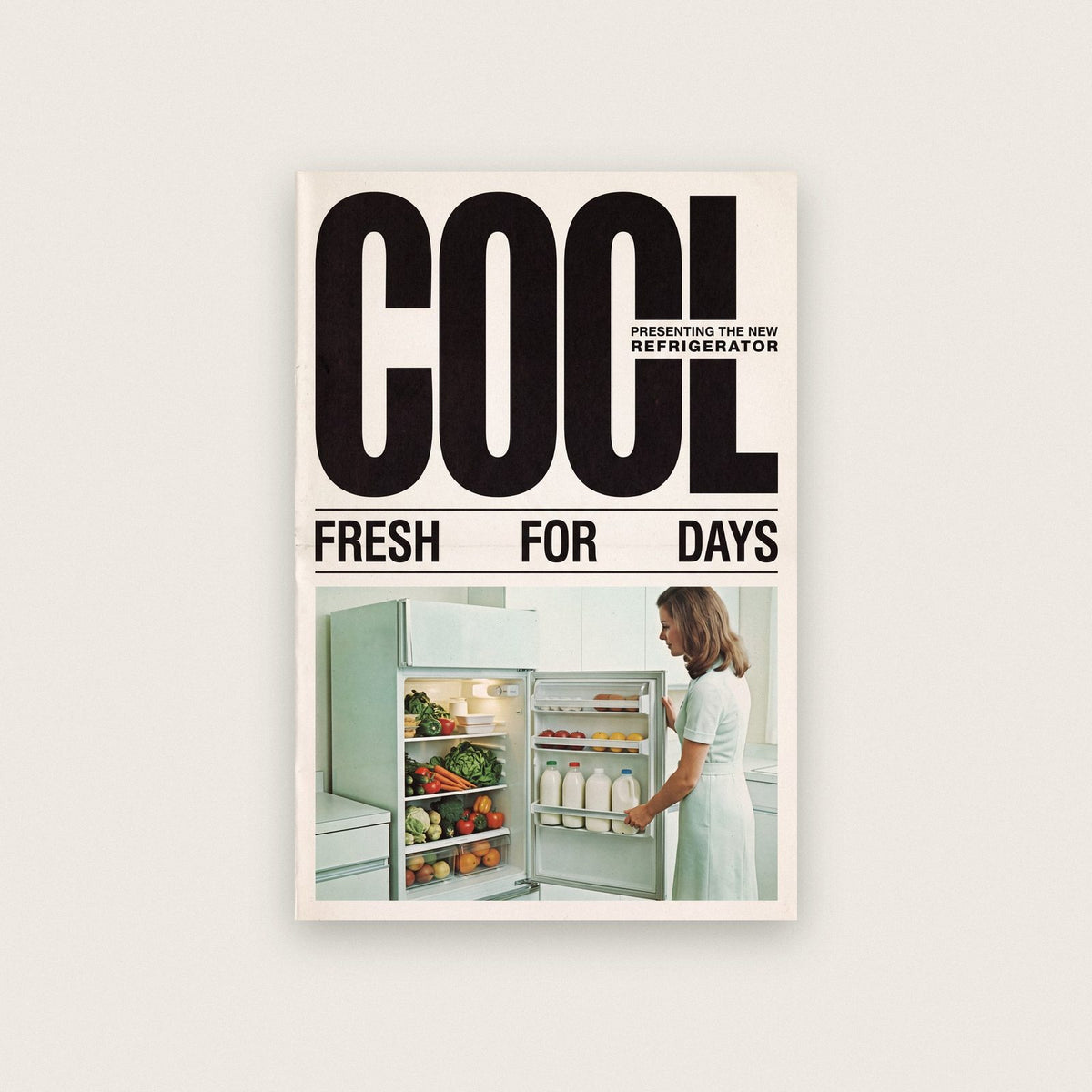 Cool Refrigerator Retro Advert Art Print