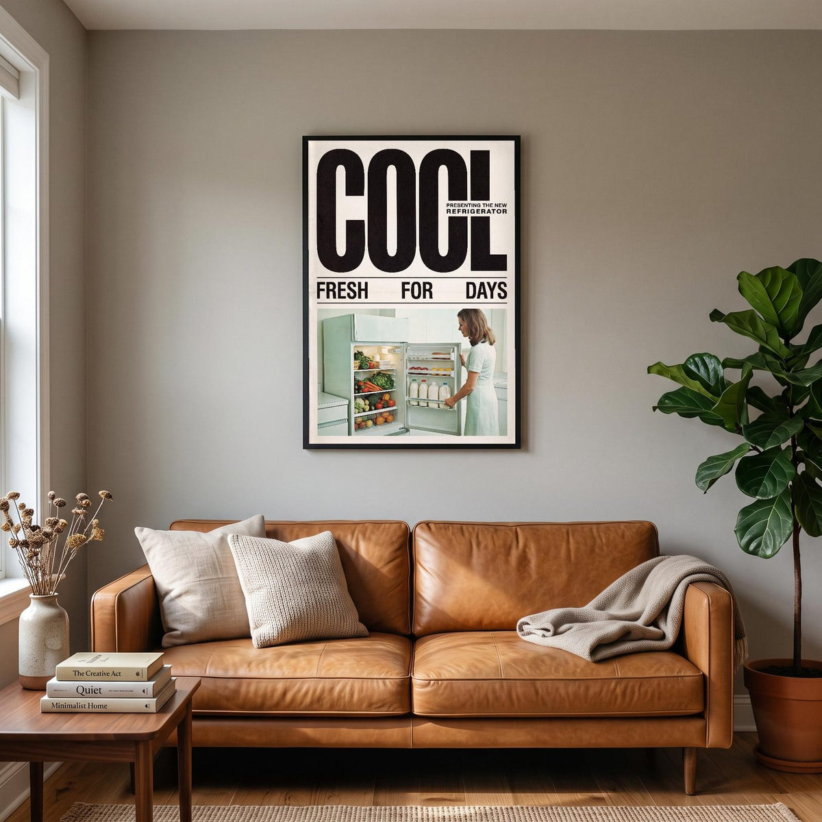 Cool Refrigerator Retro Advert Art Print