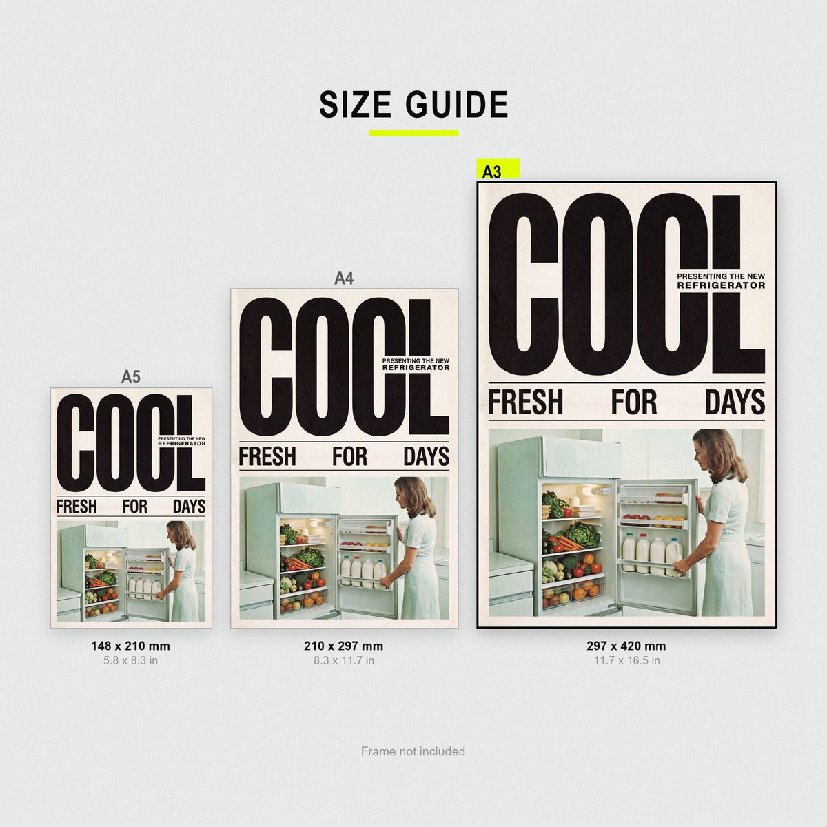 Cool Refrigerator Retro Advert Art Print