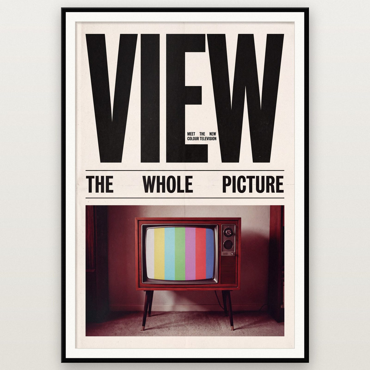 View Colour Television Retro Advert Art Print
