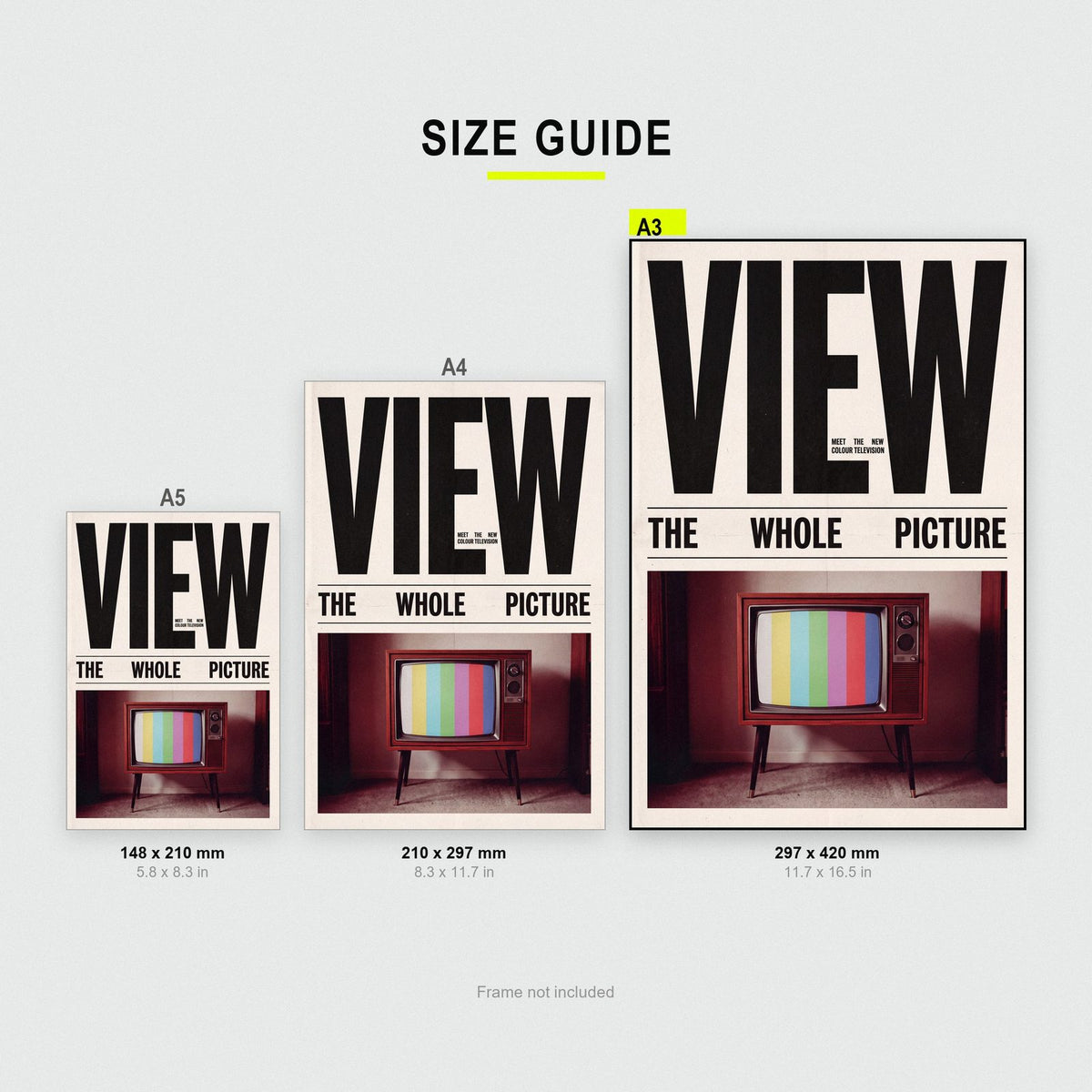 View Colour Television Retro Advert Art Print