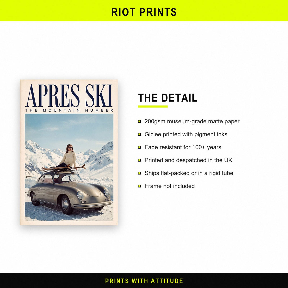 Apres Ski The Mountain Number Art Print