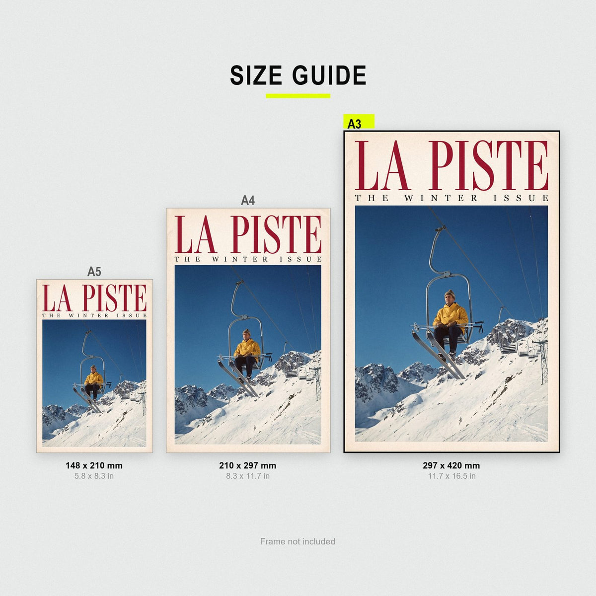 La Piste The Winter Issue Ski Art Print