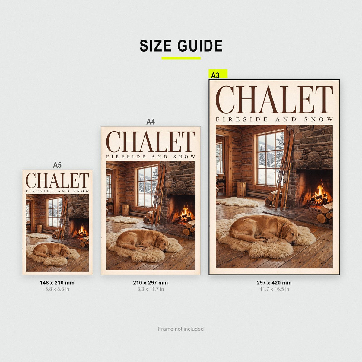 Chalet Fireside And Snow Art Print