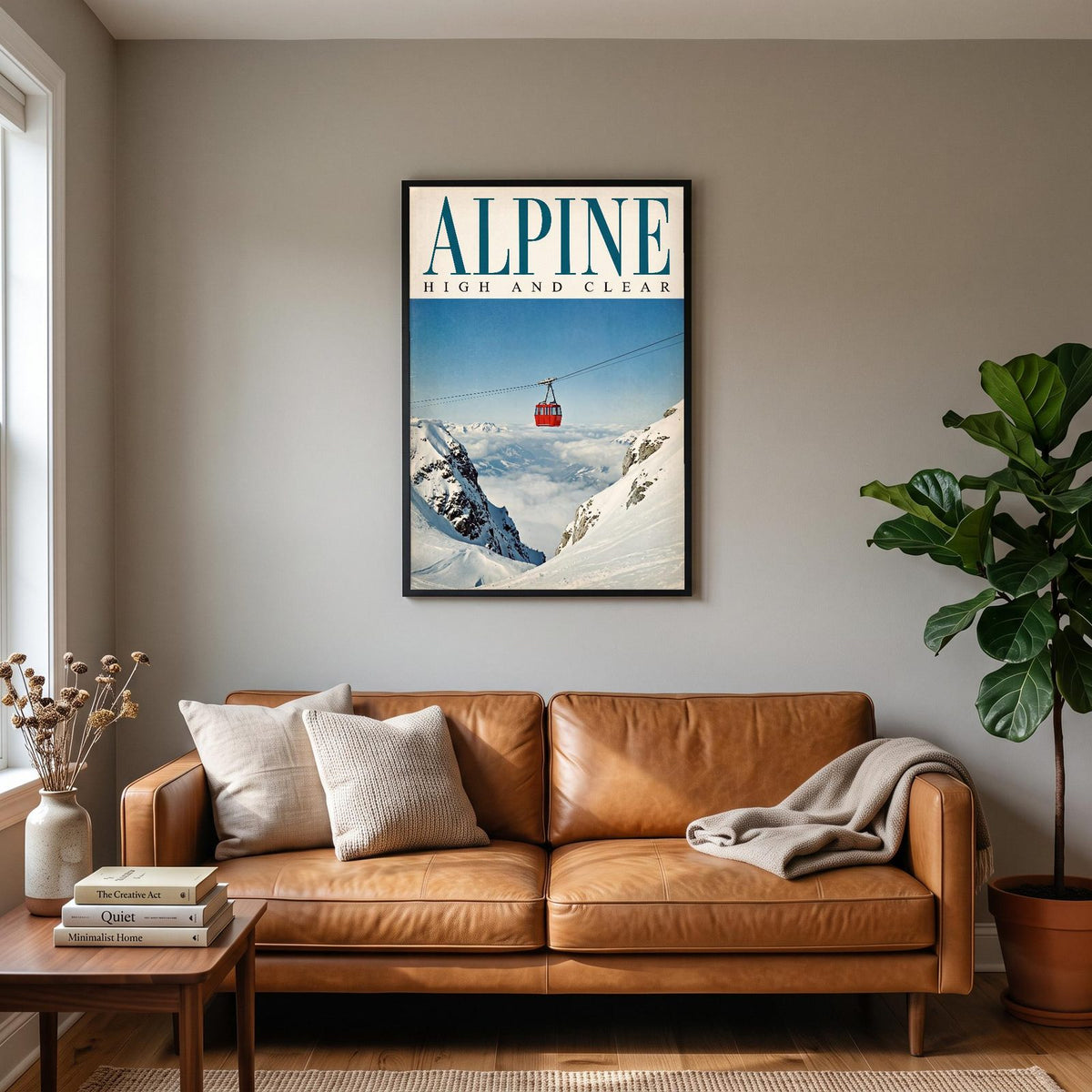 Alpine High And Clear Cable Car Art Print