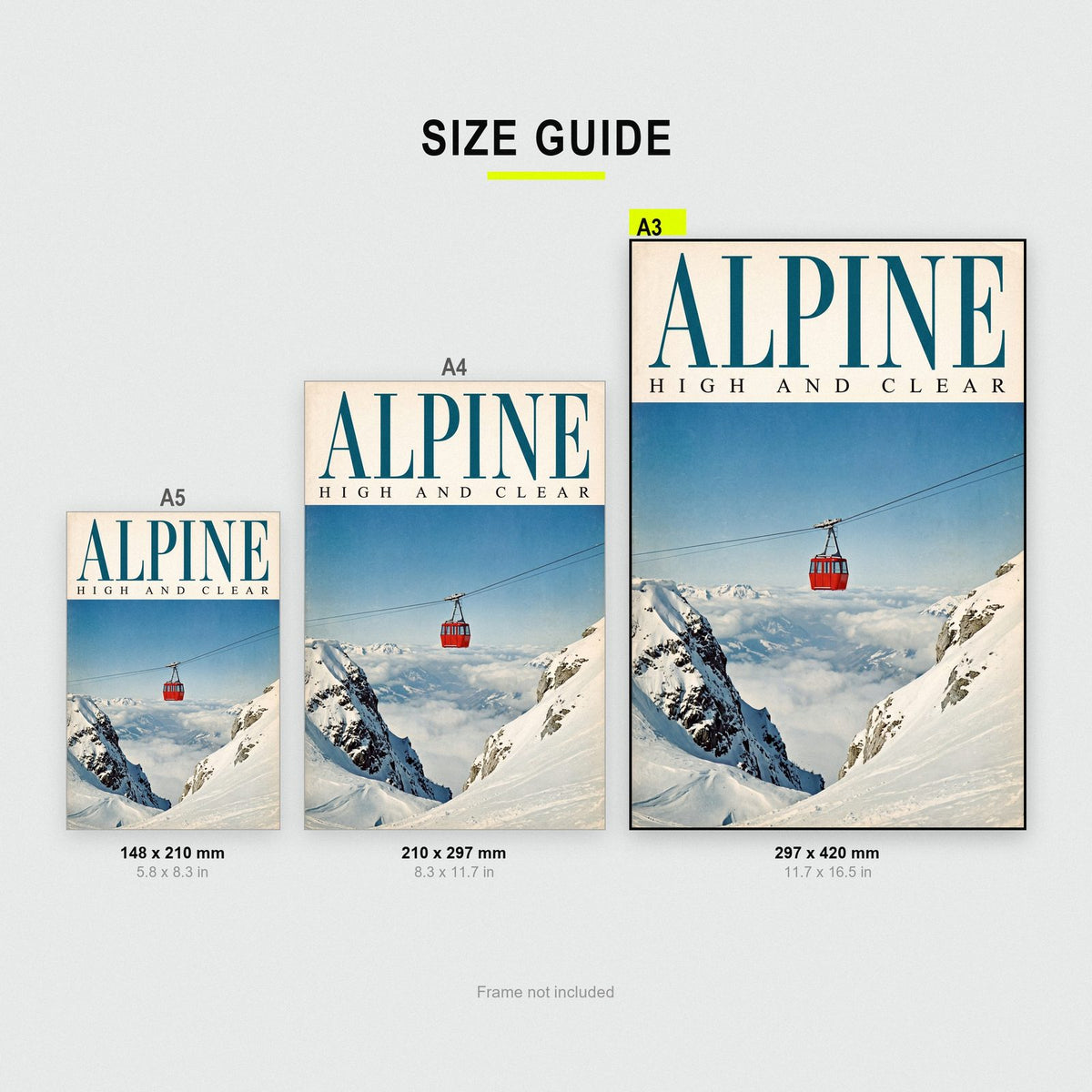 Alpine High And Clear Cable Car Art Print