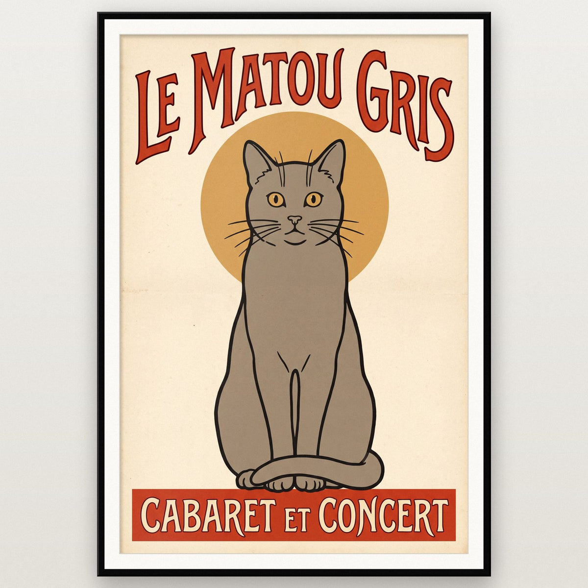 Le Matou Gris Cabaret Poster Art Print
