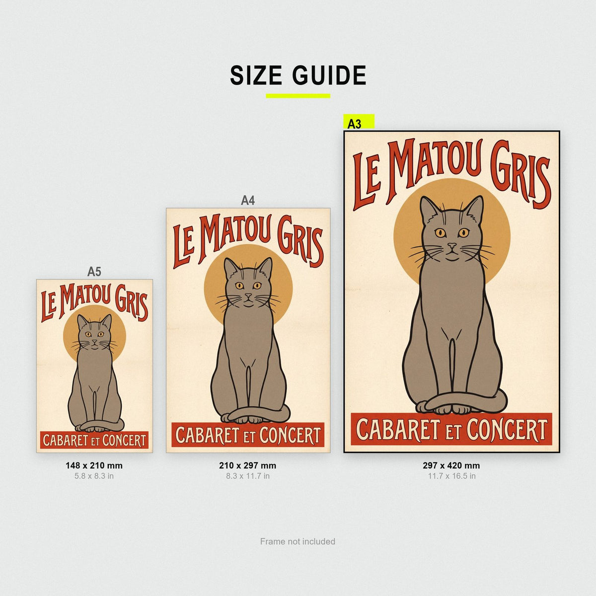Le Matou Gris Cabaret Poster Art Print