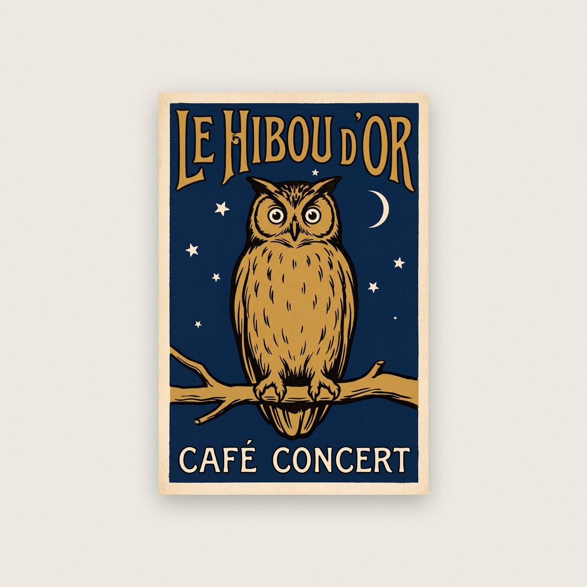 Le Hibou Dor Cafe Concert Poster Art Print