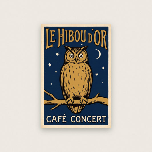Le Hibou Dor Cafe Concert Poster Art Print