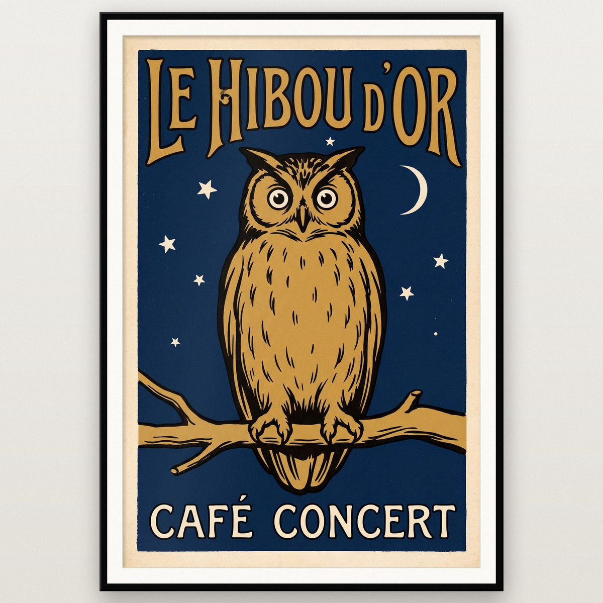 Le Hibou Dor Cafe Concert Poster Art Print
