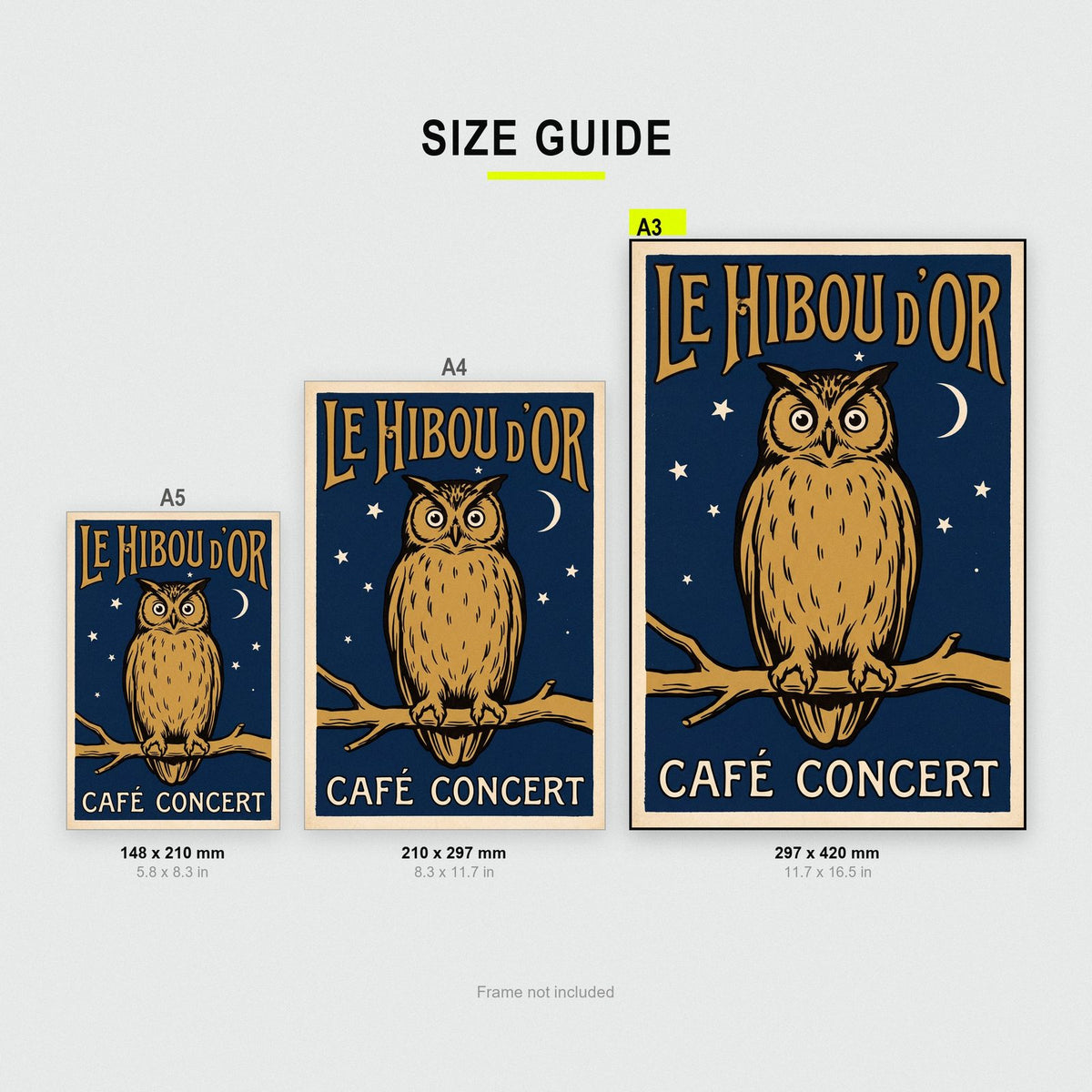 Le Hibou Dor Cafe Concert Poster Art Print