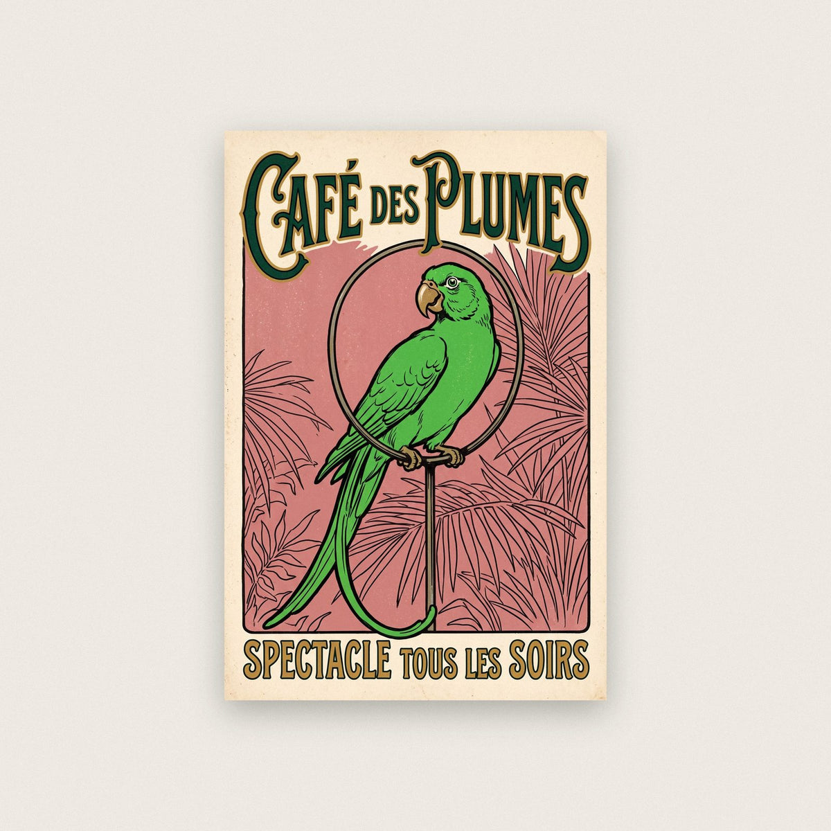 Cafe Des Plumes Cabaret Poster Art Print